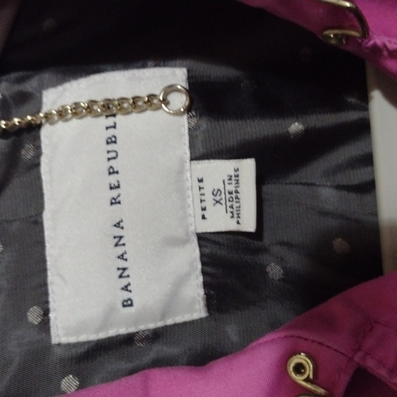 Pink Banana Republic tech coat navy style jacket Barbiecore - Picture 3 of 10